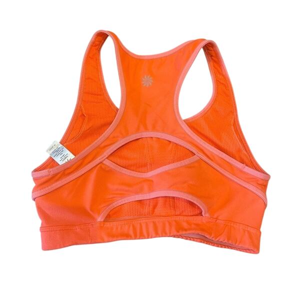 Athleta Orange Racerback Sports Bra Small Mesh Back Workout Gym Activewear - Picture 7 of 7
